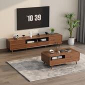 205新中式 实木茶几电视户柜落地客厅储家2用R113收纳物柜一体小型