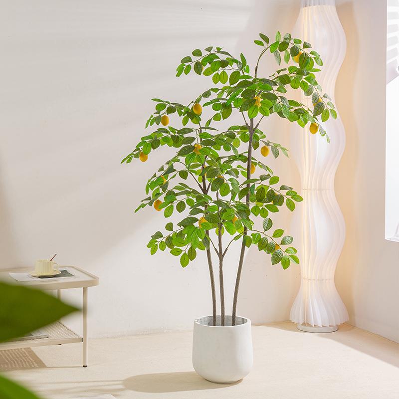 店檬物树柠仿真绿植高端轻奢假绿植服装橱窗装饰仿生植落地tb-733