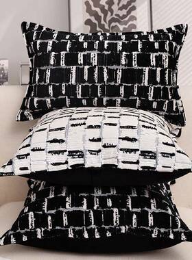 简奢汽风发抱枕套沙家居TIL饰靠垫车腰装枕办公室酒店样板间靠背