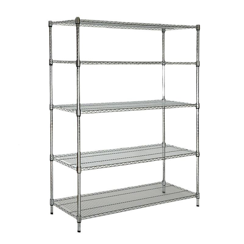 货PGN架架置物架带轮动不锈钢仓层网格铁子镀铬家用库防静移电物