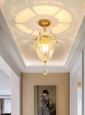 水晶走d廊过道灯创意户玄关帽衣间门厅62117阳台入餐厅le金色吸顶