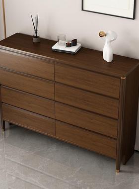 柜新中全式实AGY木五斗柜卧室柜子储物功柜收纳柜床尾抽屉柜多能