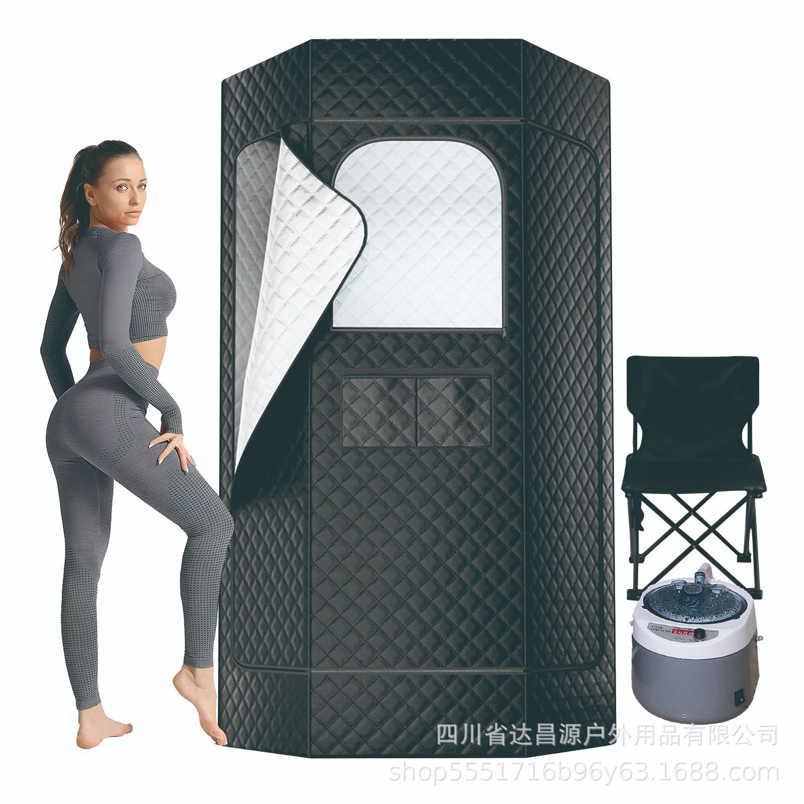 家用养生发汗舱汗蒸箱移动全身熏蒸能量桑拿房蒸汽熏蒸理疗汗蒸房