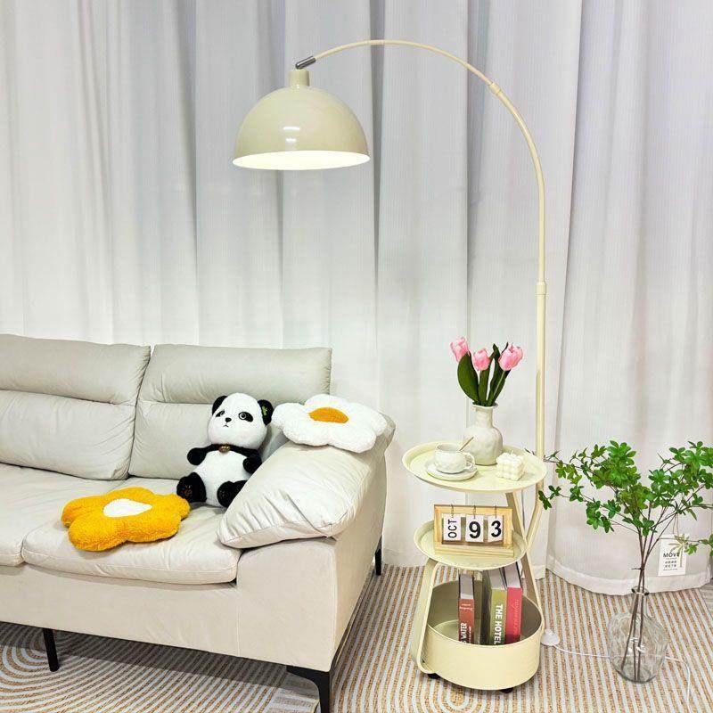 式复599美落地灯头客厅沙发旁古置物摆件边几卧室床柜台灯一体可