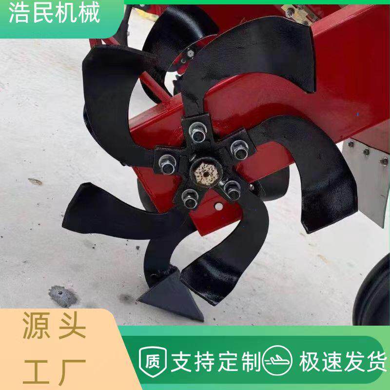 拖拉薯机无品牌/悬土豆培土机双马挂铃种植行三行膜上覆土土豆上