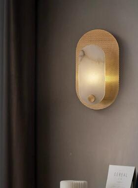 楼梯间玄关HWH简壁灯厅卧室全铜LED灯洗手入户餐厅极客中间山云石