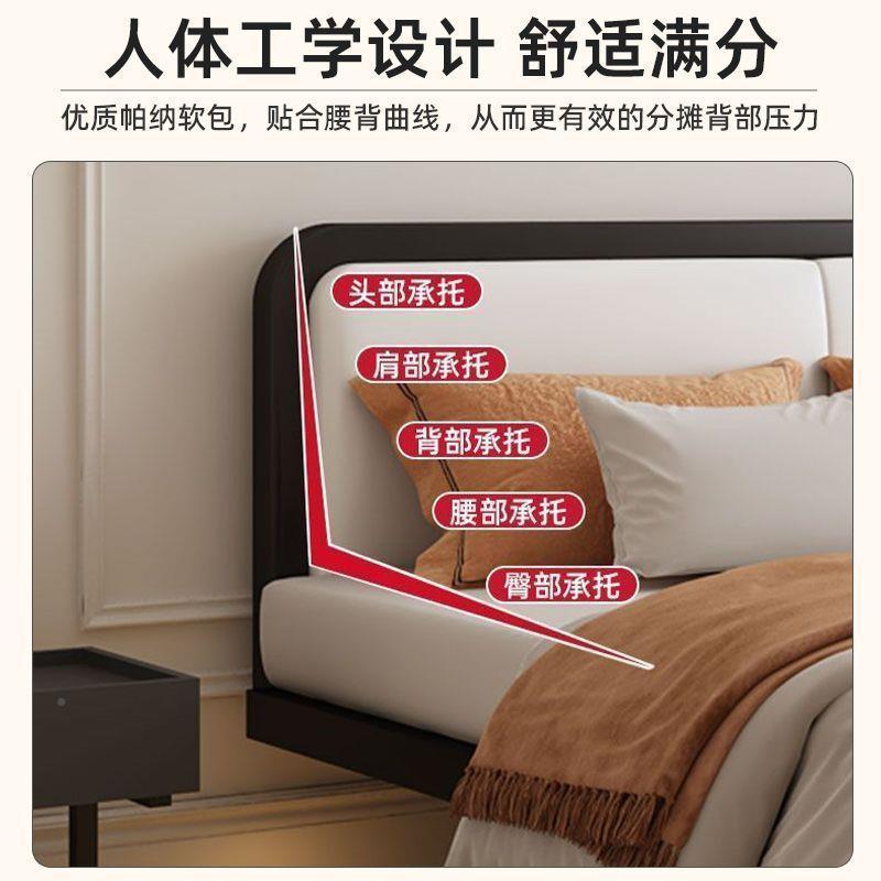 软包浮床结架实加无品牌/粗加密1.8双人床出租屋.15铁艺排骨民宿