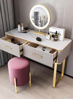 意极轻奢简化妆桌斗镜柜一体卧室式58678飘窗柜妆凳子左右组合梳