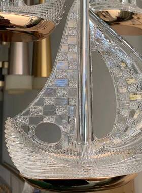 楼吊AL100775简约创意新中式梯复式楼别墅中空客厅旋挑空灯转一帆