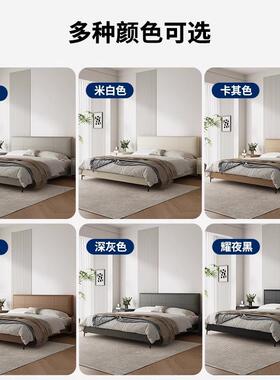 意式极简皮床米8小户卧浮型简约1.无品牌/51m轻奢高端大气现代主