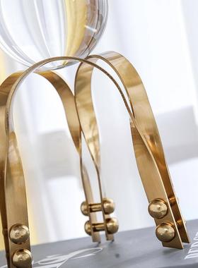 轻球奢厅水晶摆件金件属工艺品欧式客柜软装样板547856房摆饰品