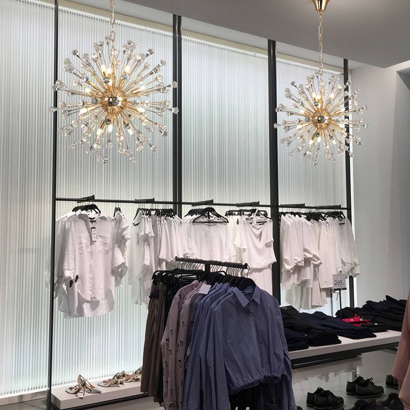 轻奢后现代新款蒲公英吊灯餐厅卧室圆球led灯服装店酒店客房水晶