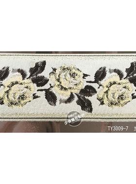 新款9AL-56281分麻料花边织带窗帘拼接靠花装边中式软装汉服织带