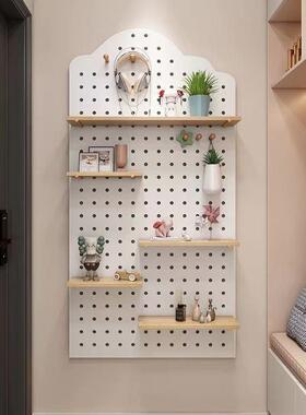 洞洞板展架木质面墙面书户桌收纳墙入门口KXZ玄桌关示置物架等等