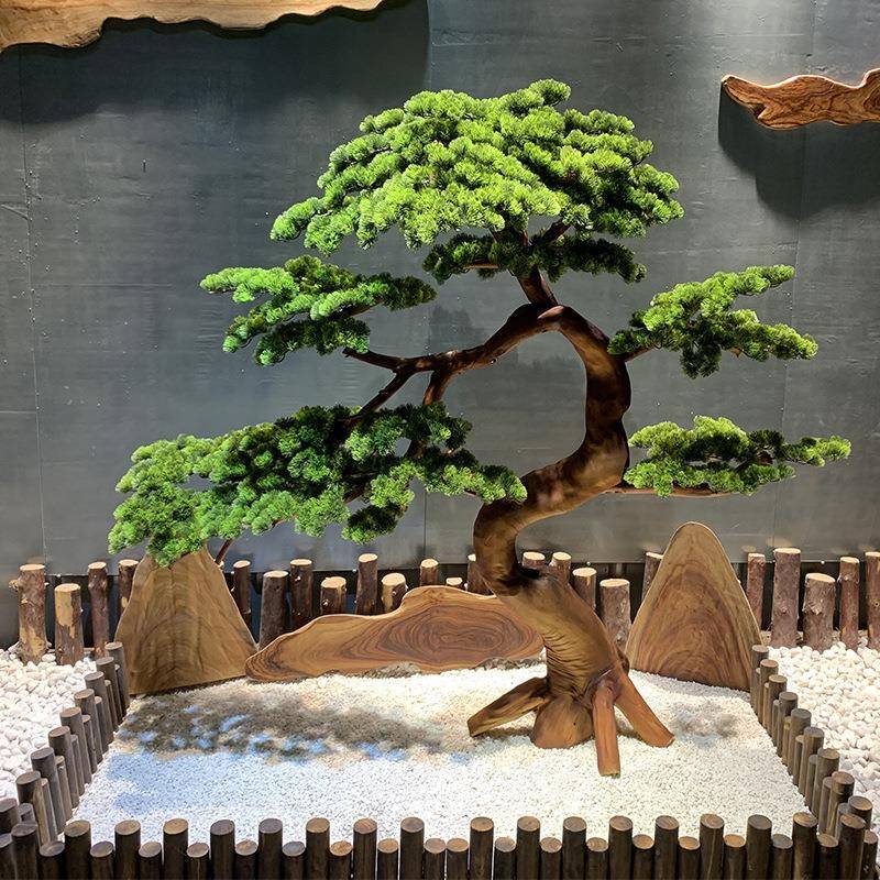仿真迎客松假松树绿植件处酒店摆楼GYC13室内外造景新中式售大型