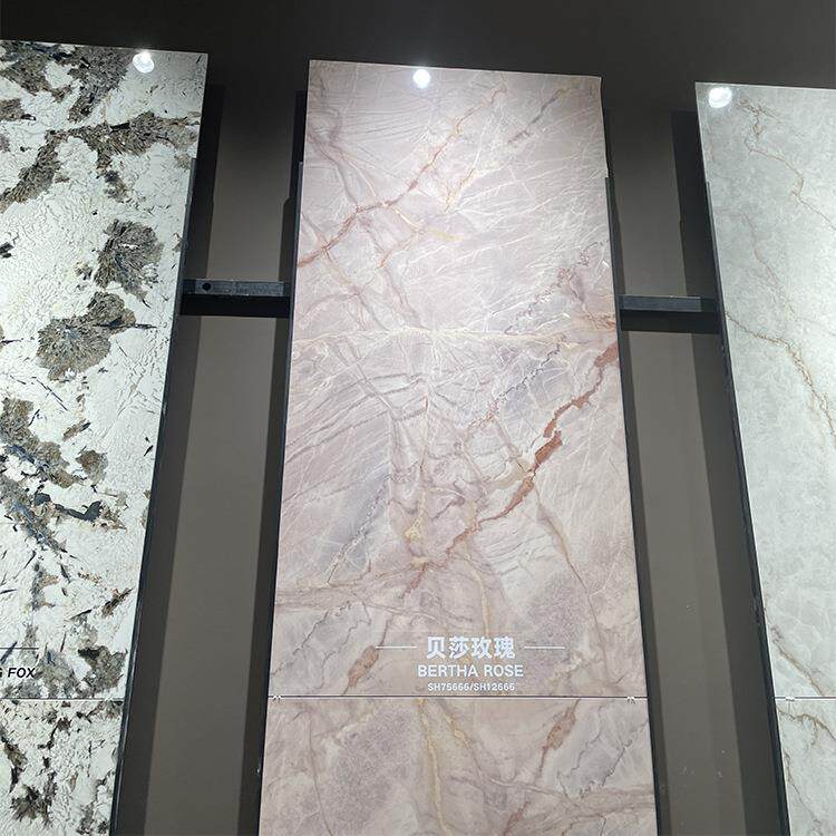 奢石大理石客厅粉色无品牌/瓷砖600x1200砖贝沙玫瑰厨卫墙地砖750