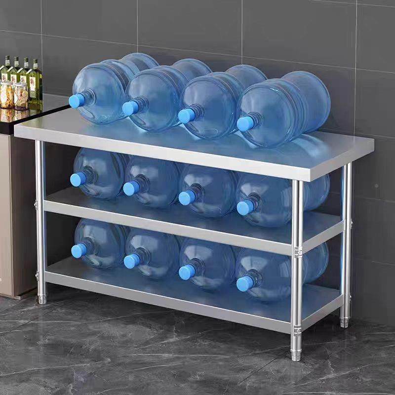 不锈钢厚双层商用GIT台工加作打包打荷台厨房操作台饭店切桌菜三