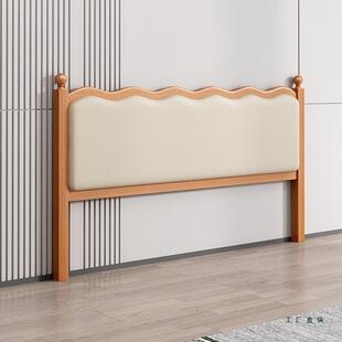 榉VGB木板床头板1.5超薄床头.软包复古简现代1约8法式实木床头背