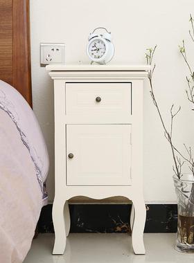 WF75SMST8欧式田床头柜迷园你白户色小型窄韩式风格收纳柜实木7储