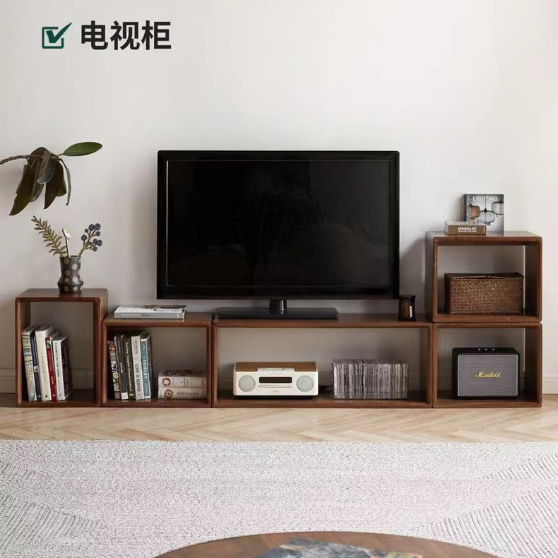 简易书柜落地客厅隔断柜储物柜书架书房置新品实木自由组合格子柜