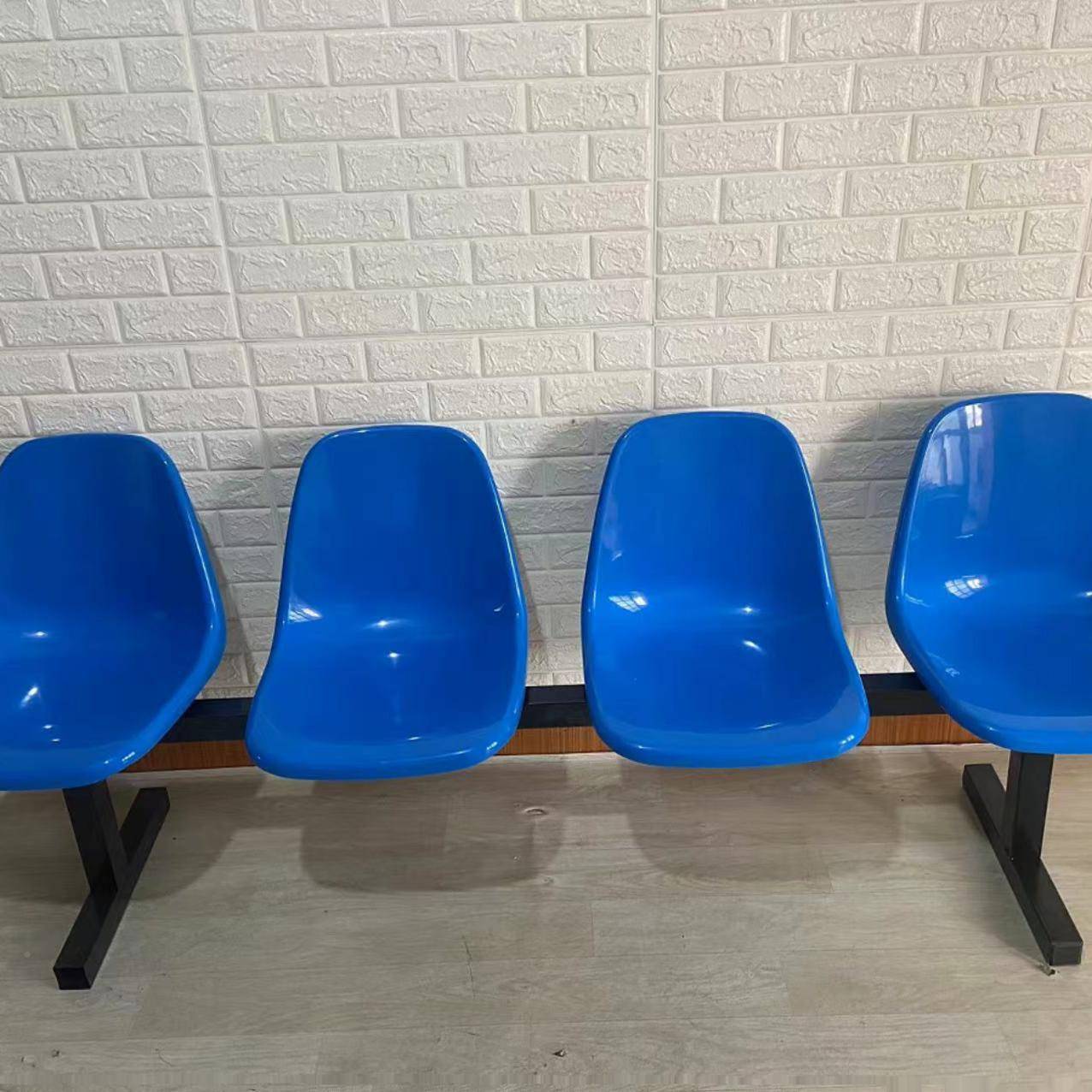 塑料排椅影篮球座场休息椅红打卡连网排椅商场等候椅楼拍照长UWP