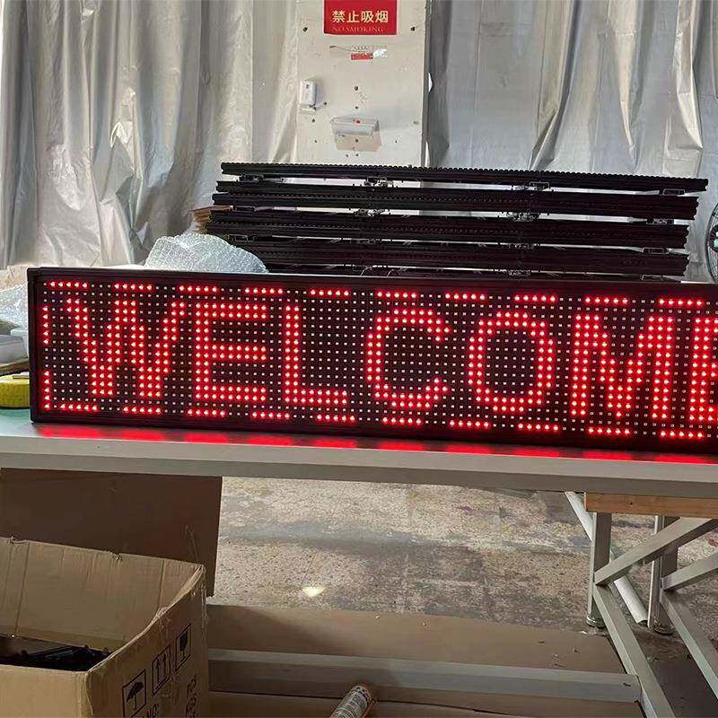 led电子屏幕P0全彩广告户外绿走字屏幕色防水1LD条100*20CME屏