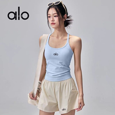 alojay春夏款带胸垫工字瑜伽背心显瘦运动背心普拉提健身上衣跑步