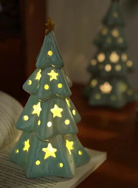 ins风圣诞树星星小夜灯圣诞节