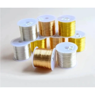 100米保色大卷铜丝线不褪色不氧化发簪缠花饰品配件材料