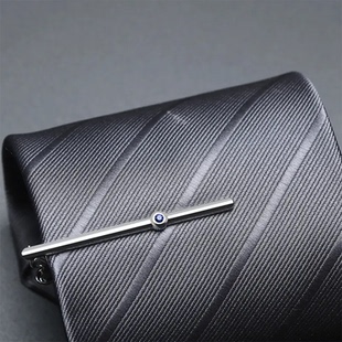 枪色简约男士领带夹正装夹子商务领夹高档领带别针女固定针
