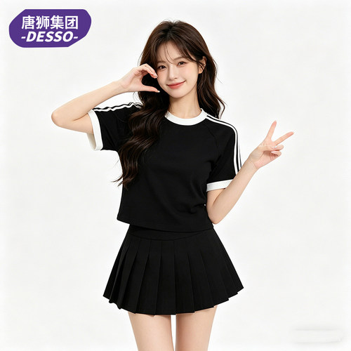 DESSO跑步短袖2026夏季新款健身训练服圆领T恤上衣情侣女装02