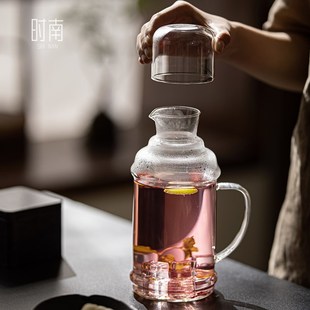 玻璃凉水壶围炉冰茶凉白开水瓶耐高温大容量水杯冷水W壶家用泡茶