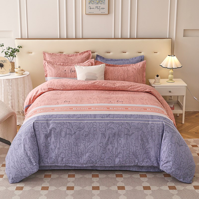 2025新款全棉四件套q床单被罩纯棉春秋款4件套床上用品被套2.m宿