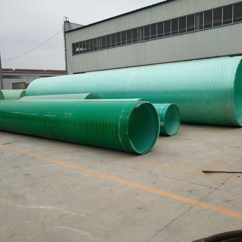 玻璃钢管道市政排水排污夹砂管缠绕通风管道除臭通风管件电缆圆管