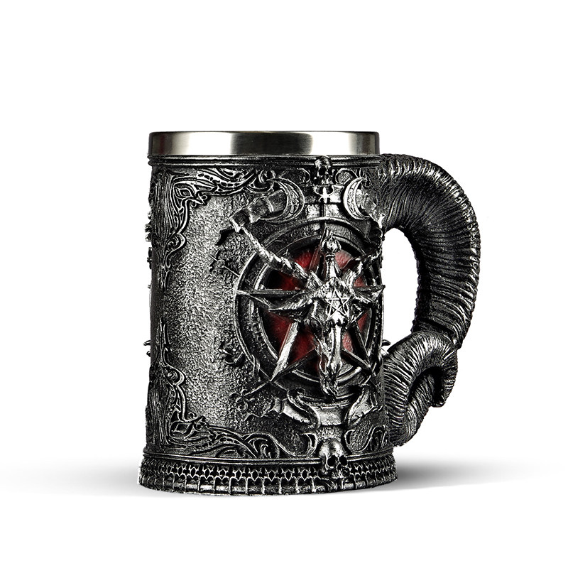 德国啤酒杯复古创意大酒杯扎啤杯陶瓷酒杯浮N雕杯马克杯酒杯酒吧