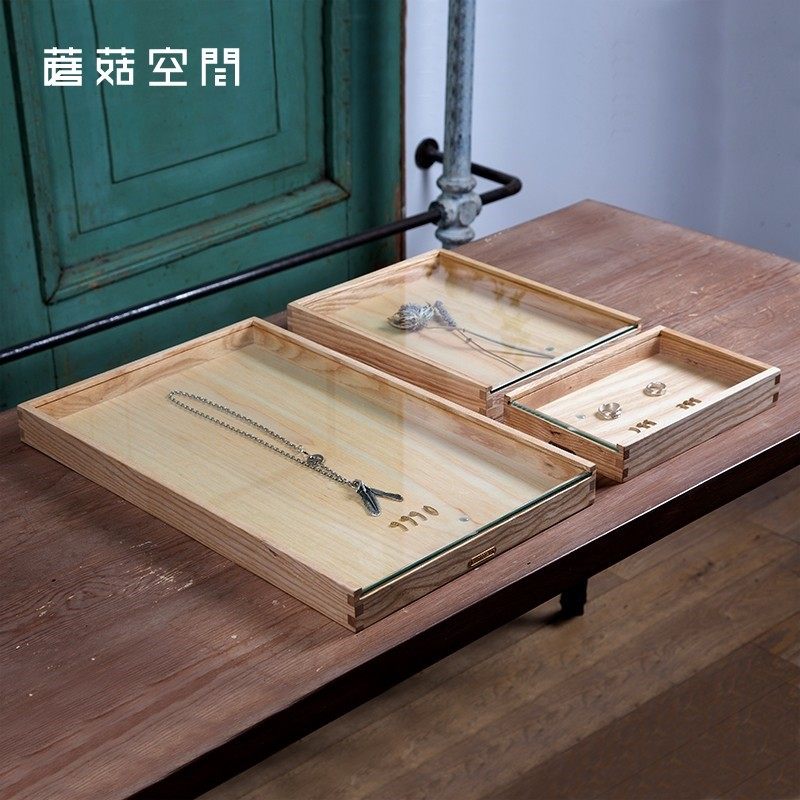 白蜡木实木榫卯组合木匣子 玻璃盖首饰盒礼盒收纳盒 收集整理木盒,收纳整理,桌面收纳盒,淘宝优惠券,粉丝福利购,淘宝优惠卷