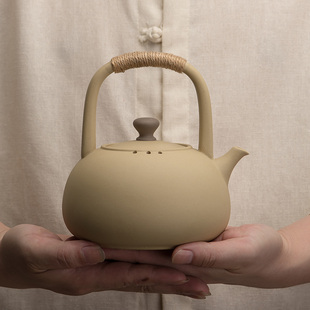 紫砂功夫陶瓷煮茶器 茶炉酒精 黑茶套装 家用茶壶提梁陶炉烧R水壶