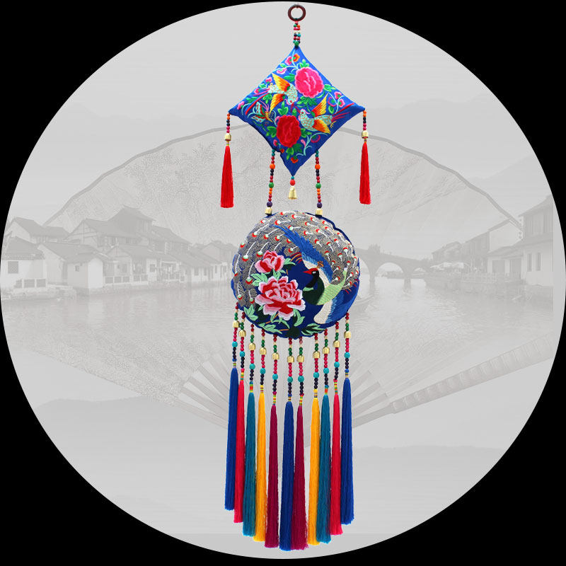 工艺品挂件创意墙面装饰农家乐墙壁挂饰开业庆典布V置家居装饰品