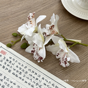 氛围感白色立体百合花发夹女森系温柔白色甜美侧边夹清新小众发饰