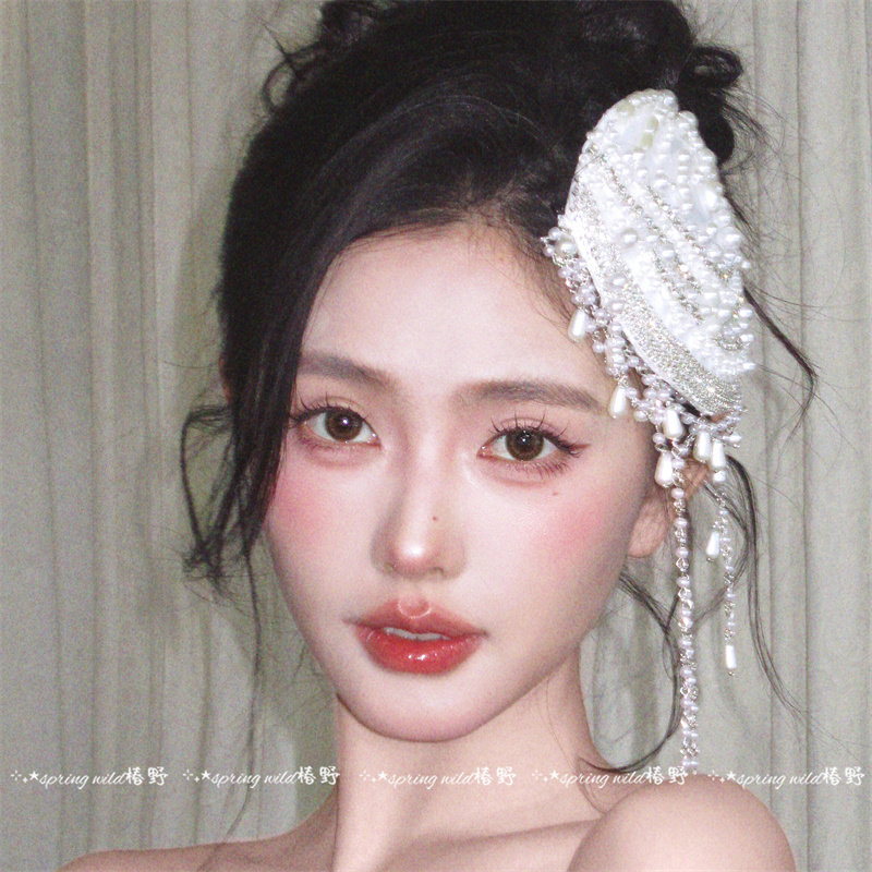 法式复古小众设计感气质流苏发夹