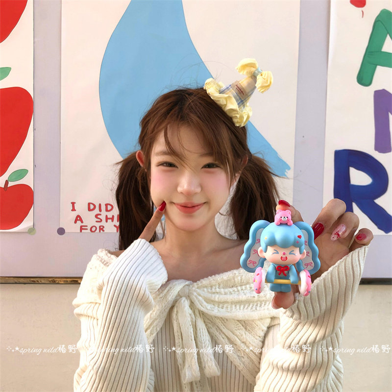 韩系少女蝴蝶结生日帽子发夹头饰公主派对氛围感拍照道具夹子发饰