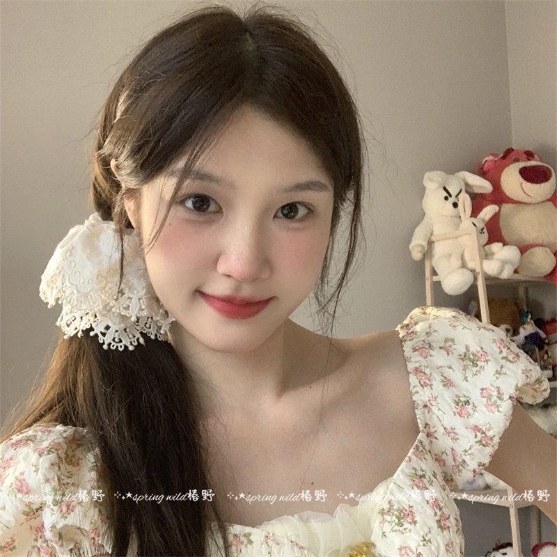 清纯初恋田园白色复古蕾丝花边大肠发圈纯欲韩系温柔大号头绳发饰,饰品/流行首饰/时尚饰品新,发饰,淘宝优惠券,粉丝福利购,淘宝优惠卷