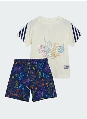 Adidas/阿迪达斯 儿童运动舒适休闲短袖短裤 IN7282