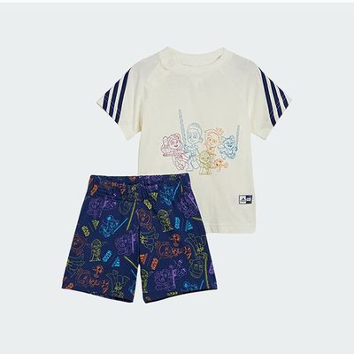 Adidas/阿迪达斯 儿童运动舒适休闲短袖短裤 IN7282