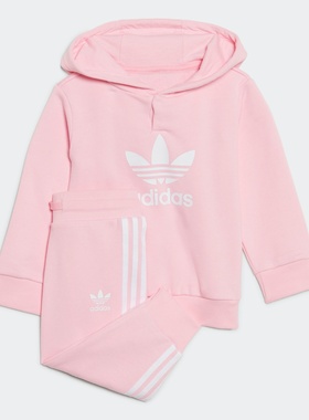 Adidas/阿迪达斯 儿童三叶草 Hoodie 运动套装 HE4673