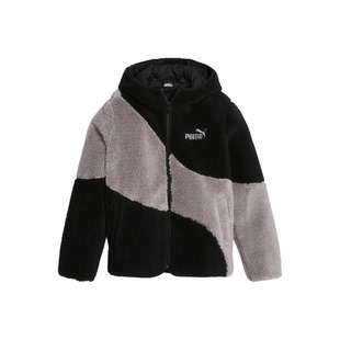 Big 儿童 Cat 撞色休闲运动长袖 678510 PUMA 绒感外套 彪马