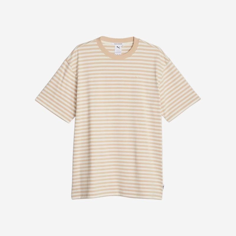 puma/彪马 男女同款情侣学院条纹宽松短袖T恤MMQ SERVICE 620839