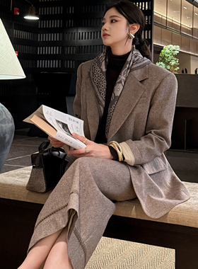 HUI+南油慧家25秋冬原创设计师款西装外套女175015