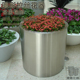 宸嘉花器 q金属花盆 圆形不锈钢花钵 广场酒店花筒写字楼花 包邮