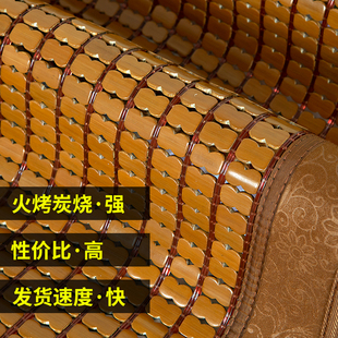 麻将凉席夏季 1.5米折叠席碳化竹块凉席1.8米单双人1.V2m学生床席